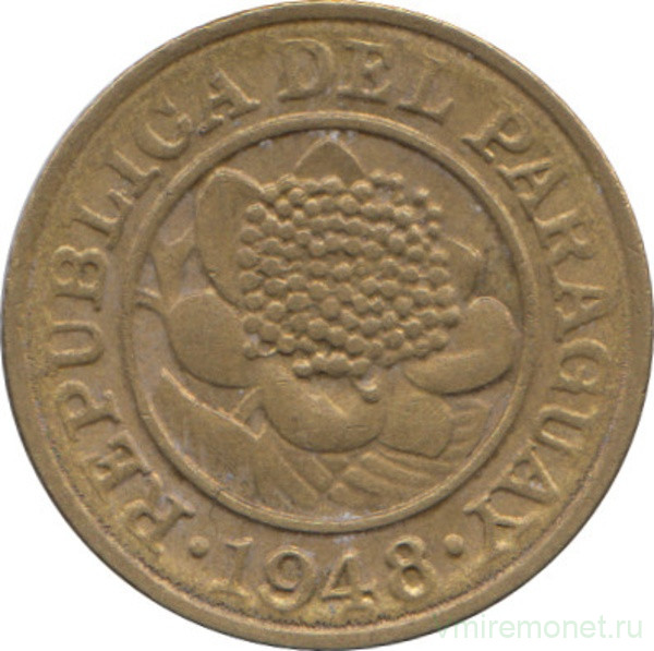 Монета. Парагвай. 1 сентимо 1948 год.