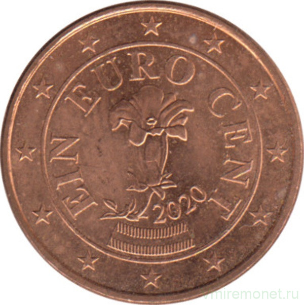 Монета. Австрия. 1 цент 2020 год.