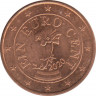 Монета. Австрия. 1 цент 2020 год. ав.
