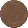 Монета. Австралия. Полпенни 1953 год. ав.