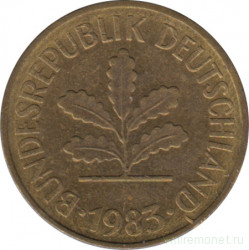 Монета. ФРГ. 5 пфеннигов 1983 год. Монетный двор - Гамбург (J).