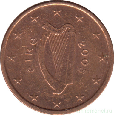 Монета. Ирландия. 1 цент 2005 год.