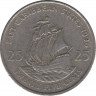 Монета. Восточные Карибские государства. 25 центов 1996 год. ав.