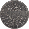 Монета. Франция. 0,5 франка 1992 год. ав.