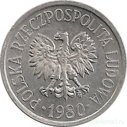 Монета. Польша. 20 грошей 1980 год.