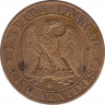 Монета. Франция. 5 сантимов 1854 год. К. рев.