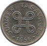 Аверс.Монета. Финляндия. 1 марка 1956 год.