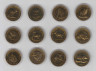 Монета. Малайзия. Набор 12 монет 25 сен 2003 год. Вымирающие виды животных. ав.