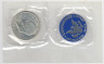Монета. США. 1 доллар 1971 год. Монетный двор S. Серебро. В конверте, с жетоном. ав.