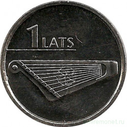 Монета. Латвия. 1 лат 2013 год. Кокле.
