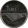 Аверс. Монета. Латвия. 1 лат 2013 год. Кокле.