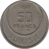 Монета. Тунис. 50 франков 1950 год. ав.
