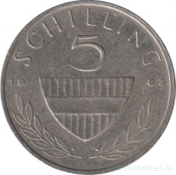 Монета. Австрия. 5 шиллингов 1983 год.