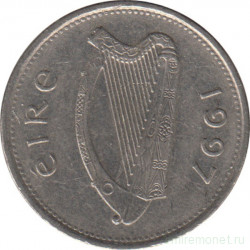 Монета. Ирландия. 10 пенсов 1997 год.