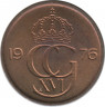 Аверс. Монета. Швеция. 5 эре 1976 год.
