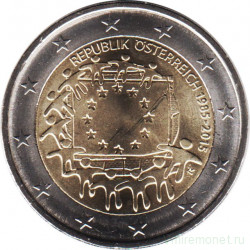 Монета. Австрия. 2 евро 2015 год. Флагу Европы 30 лет.