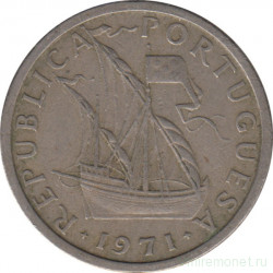 Монета. Португалия. 5 эскудо 1971 год.