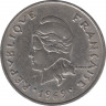 Монета. Французская Полинезия. 20 франков 1969 год. ав.