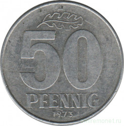 Монета. ГДР. 50 пфеннигов 1973 год.