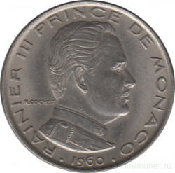 Монета. Монако. 1 франк 1960 год.