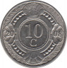 Монета. Нидерландские Антильские острова. 10 центов 2008 год. ав.