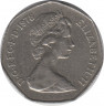 Монета. Великобритания. 50 новых пенсов 1978 год.