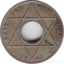 Монета. Британская Западная Африка. 1/10 пенни 1940 год.