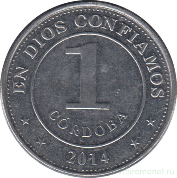Монета. Никарагуа. 1 кордоба 2014 год.