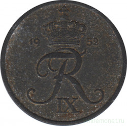 Монета. Дания. 5 эре 1952 год.