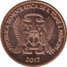 Монета. Сан-Томе и Принсипи. 10 сентимо 2017 год. ав.