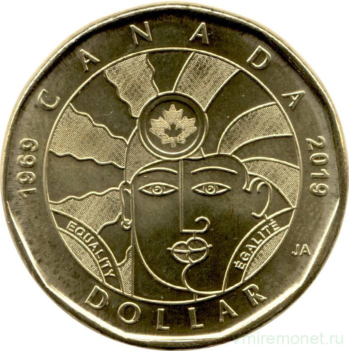 Монета. Канада. 1 доллар 2019 год. 50 лет декриминализации.