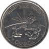 Монета. Канада. 25 центов 2000 год. Миллениум - мудрость. ав.