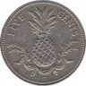 Монета. Багамские острова. 5 центов 1981 год. ав.