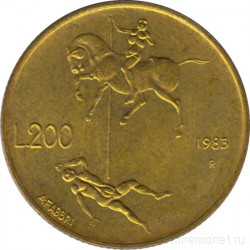 Монета. Сан-Марино. 200 лир 1983 год. Угроза атомной войны.