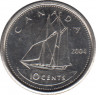 Монета. Канада. 10 центов 2004 год. ав.