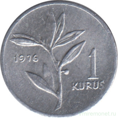 Монета. Турция. 1 куруш 1976 год.