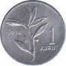 Монета. Турция. 1 куруш 1976 год. ав.