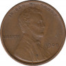 Монета. США. 1 цент 1909 год. Реверс - VDB. ав.