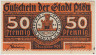 Бона. Нотгельд. Германия. Город Плён. 50 пфеннигов 1921 год. Вариант 1064.2.а.4. ав.