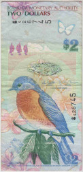 Банкнота. Бермудские острова. 2 доллара 2009 год. Тип 57а.