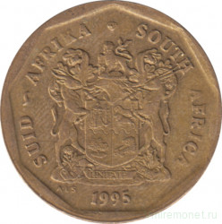 Монета. Южно-Африканская республика (ЮАР). 50 центов 1995 год.