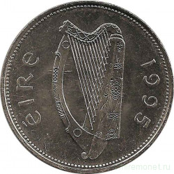 Монета. Ирландия. 1 фунт 1995 год.