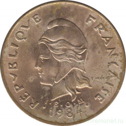 Монета. Французская Полинезия. 100 франков 1984 год.