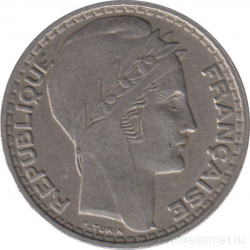 Монета. Франция. 10 франков 1946 год. Монетный двор - Бомон-ле-Роже (B). В венке длинные листья.