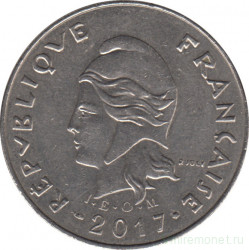 Монета. Новая Каледония. 20 франков 2017 год.