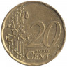 Монета. Бельгия. 20 центов 2002 год.