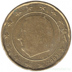 Монета. Бельгия. 20 центов 2002 год.