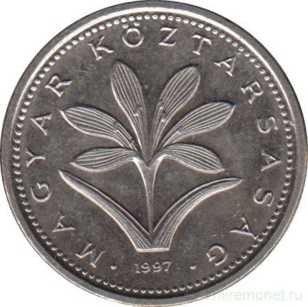 Монета. Венгрия. 2 форинта 1997 год.