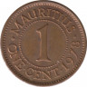 Монета. Маврикий. 1 цент 1978 год. ав.