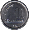 Монета. Уругвай. 10 сентесимо 1994 год. ав.